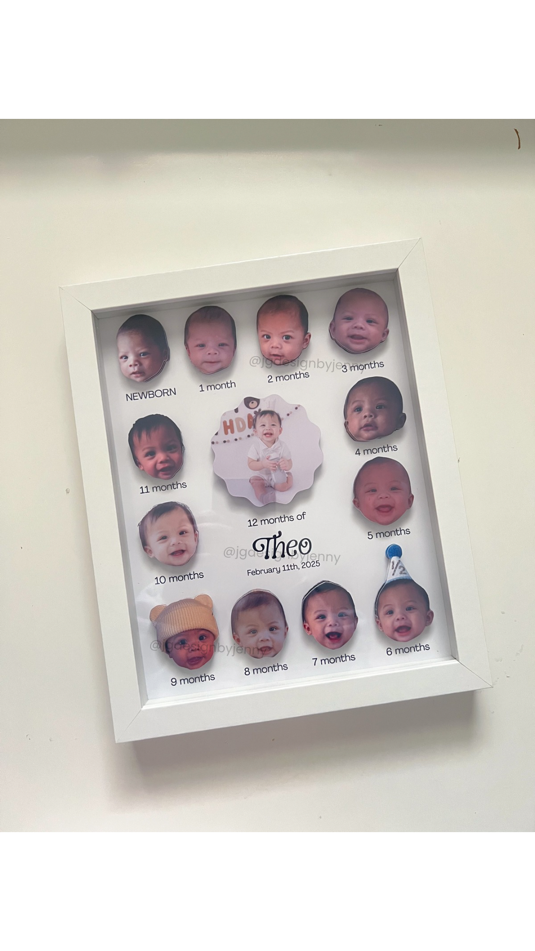 First Year Milestone Shadow Box