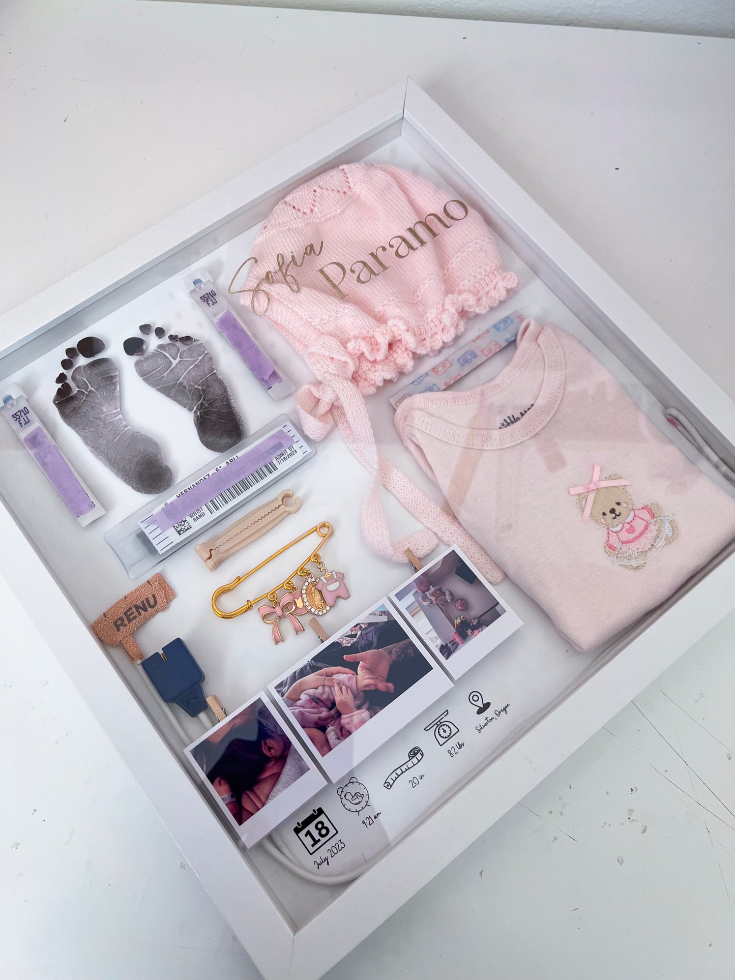 *New! XL Newborn Shadow Box Keepsake