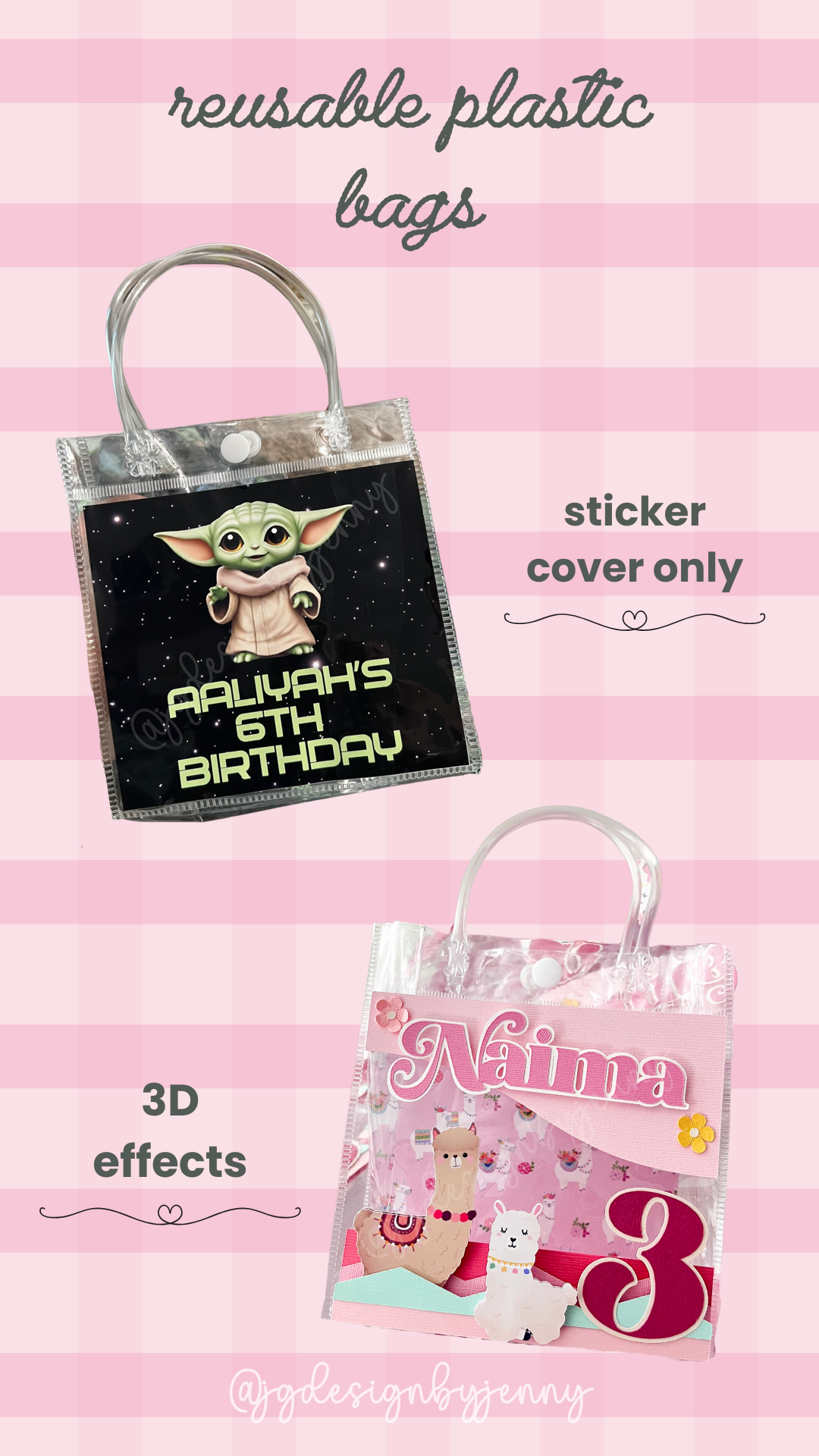 Reusable Plastic Party Favor Bags
