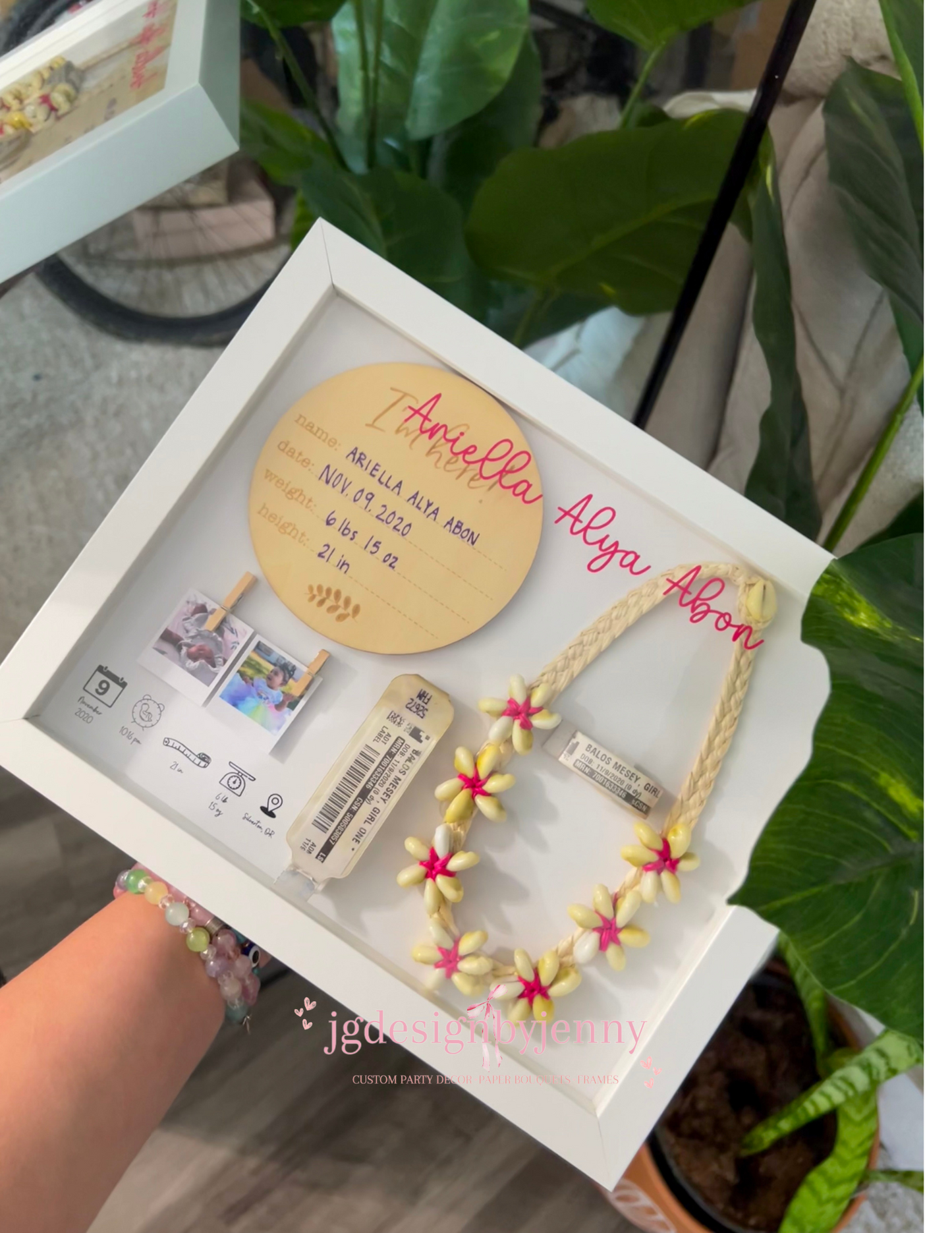 DIY Newborn Shadow Box Frame