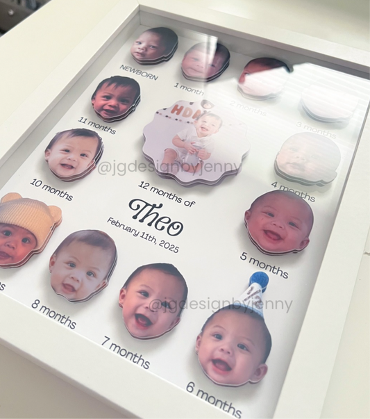 First Year Milestone Shadow Box