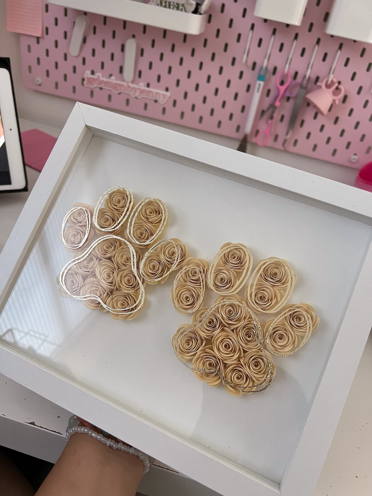 Dog Paw Shadow Box Frame