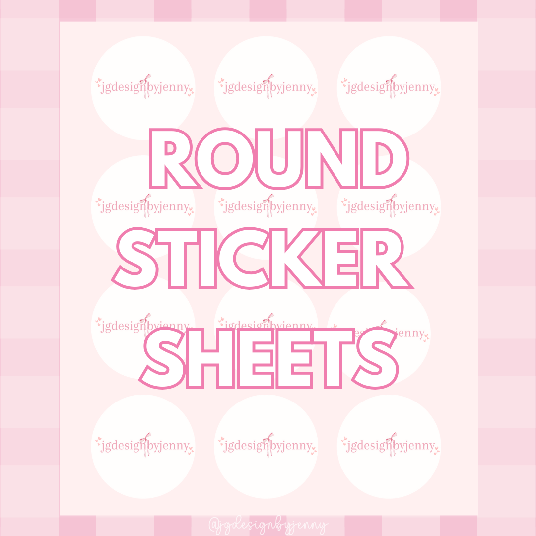 Round Sticker Sheets – 3” Stickers