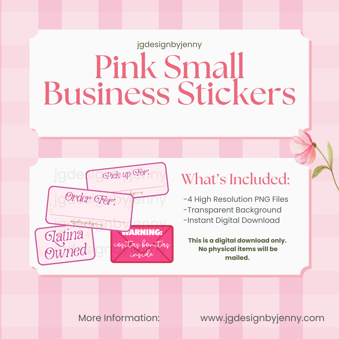 Pink Small Biz Stickers
