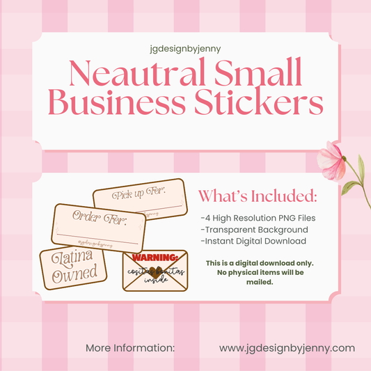 Neutral Small Biz Stickers